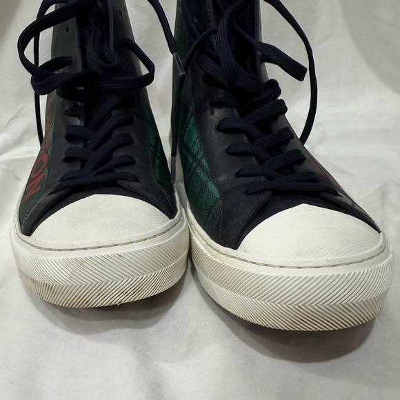 Louis Vuitton Green and Black High-Tops with White Soles - Picture 8 of 11